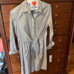 Calvin Klein striped shirt dress. NWT size 6